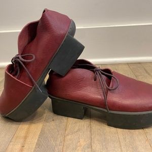 Trippen "Deck" Shoes (Berry color)